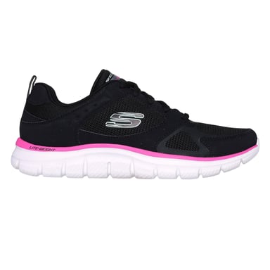Skechers Childrens/Kids Track Slip-on Trainers (Black/Pink)