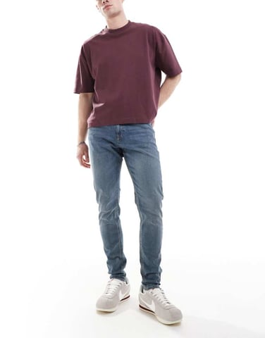 Jack & Jones Pete tapered jeans i vintageblå