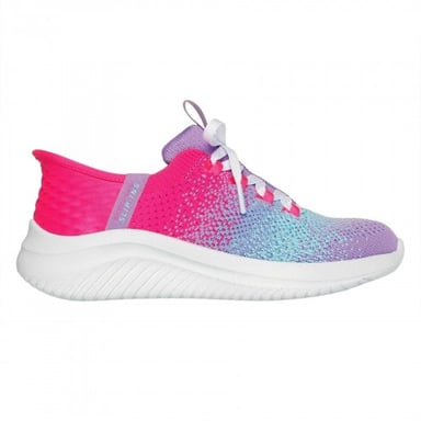 Skechers Childrens/Kids Ultra Flex 3.0 Gradient Trainers (Pink/White/Pastel Green)