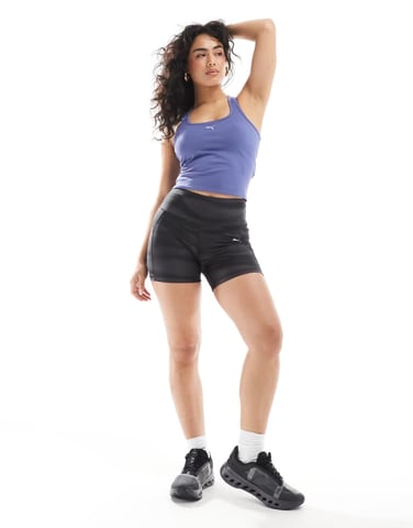 Puma Run Velocity 5'' legging shorts in black camo