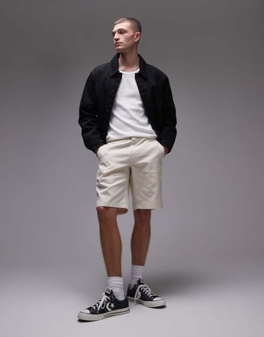 Dickies 874 straight fit work shorts in off white