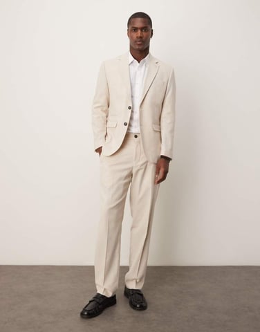 Selected Neil regular fit trouser in cream
