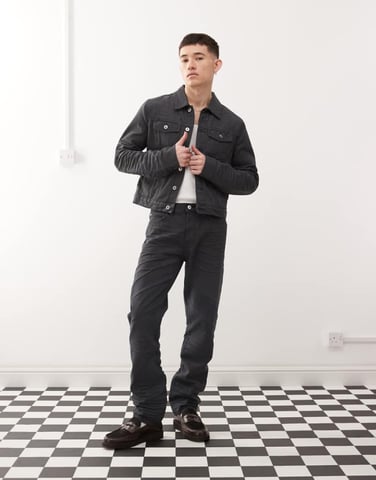 Cheap Monday x Landon Barker Issue slim leg styva belagda jeans i svart