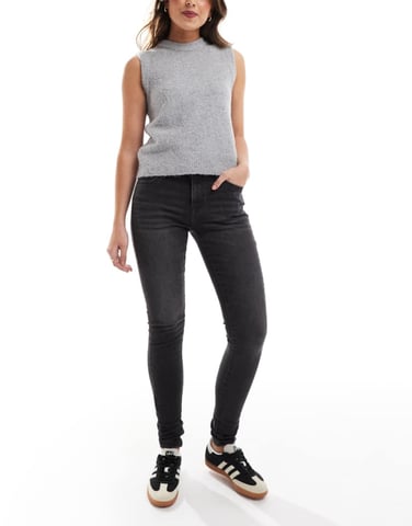 Levi's 710 super skinny jeans in washed black