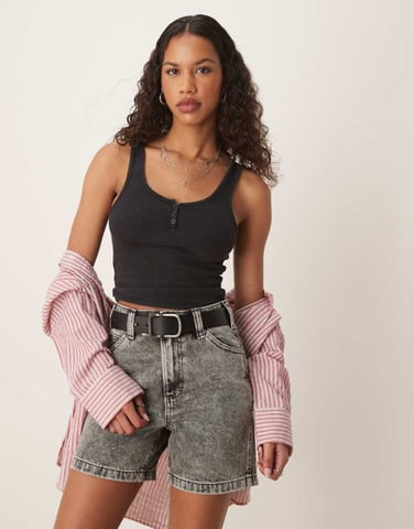 Dickies carpenter regular fit denim shorts in washed light grey