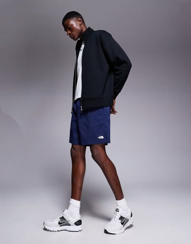 The North Face Class V Pathfinder logo shorts in navy