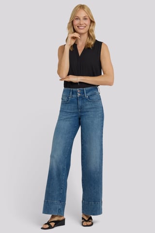 Teresa Wide Leg Jeans In Re-New Denim