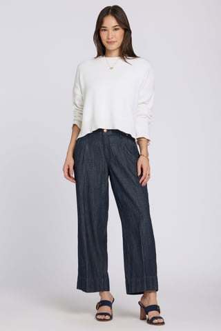 Teresa Wide Leg Ankle Jeans With High Rise