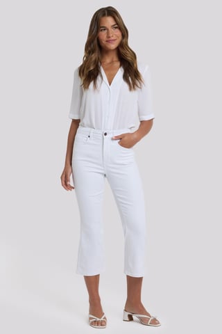 Monica Kick Flare Crop Jeans With High Rise