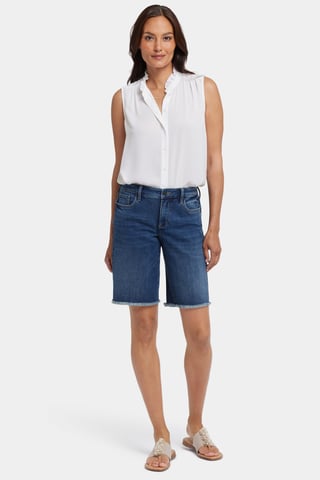 Lilly Denim Shorts With Frayed Hems