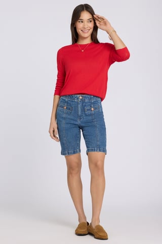 Ella Denim Shorts With High Rise