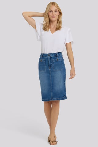 High Rise Denim Skirt
