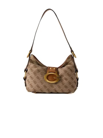 Guess Schoudertas Latte Logo/Cognac