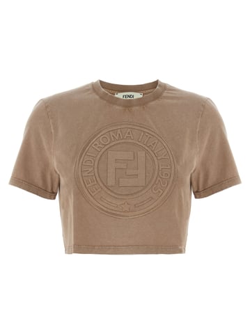 Fendi Brown Cotton T-Shirt