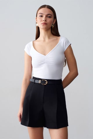 Women's Slim Fit V-Neck Cotton T-Shirt