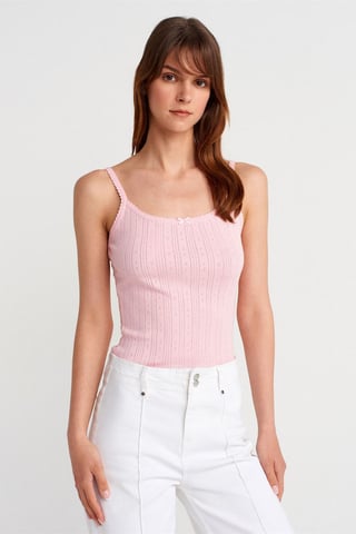 Slim Fit Ribbed Cotton Cami Top