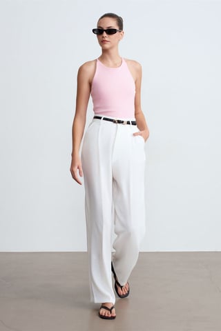 Slim Fit Halterneck Jersey Blouse