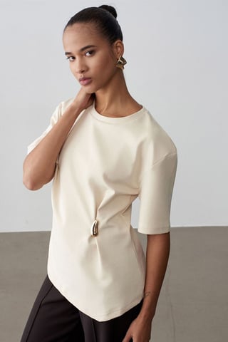 Women's Crew Neck Short-sleeve Jersey T-shirt