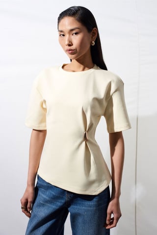 Women's Crew Neck Short-sleeve Jersey T-shirt