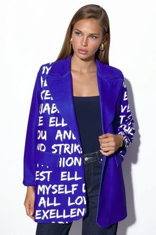 Oversized Crepe Blazer Jacket