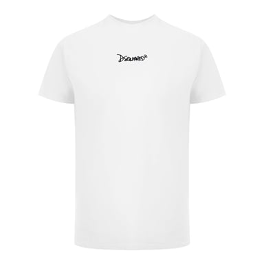 Dsquared2 Klein Handtekening Logo Wit T-shirt