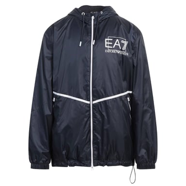 Ea7 Marineblauwe Jas Met Capuchon