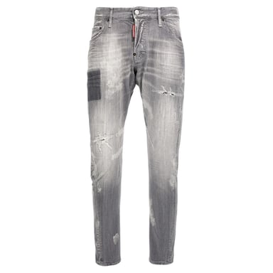 Dsquared2 Sexiga Twist Jeans Slitna Grå Jeans I Blekt Stil