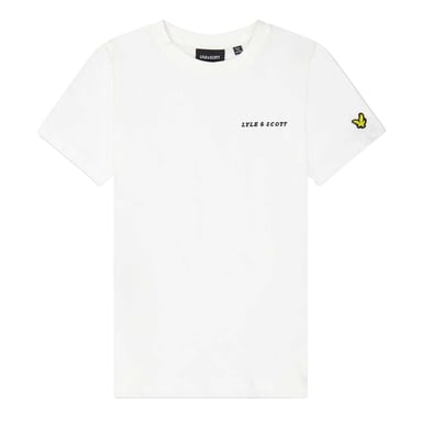 Lyle & Scott Childrens/Kids Script Crew Neck T-Shirt (White)