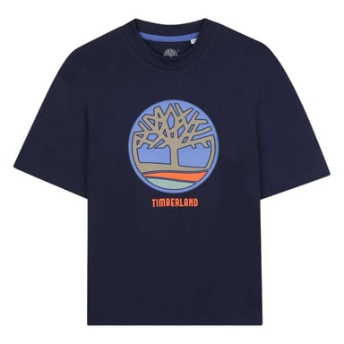 Timberland Boys Logo Crew Neck T-Shirt (Navy)