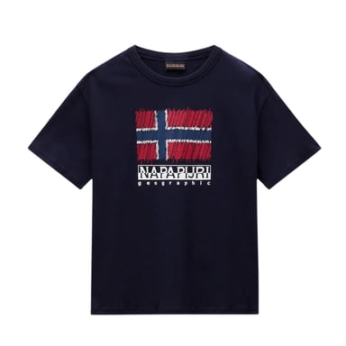 Napapijri Childrens/Kids Adige Flag Crew Neck T-Shirt (Marine Blue)