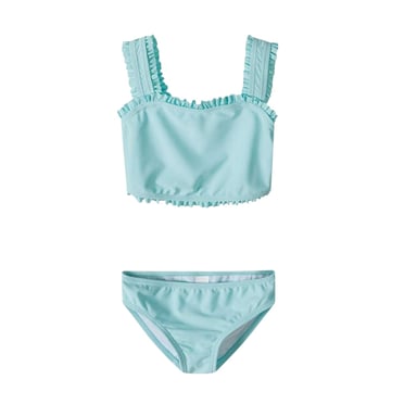 Minoti Girls Plain Quick Dry Bikini Set (Blue)