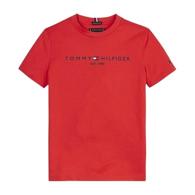 Tommy Hilfiger Childrens/Kids Logo Cotton T-Shirt (Crimson)