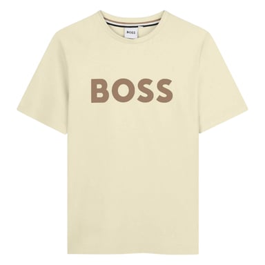 Boss Childrens/Kids Logo T-Shirt (Cream)