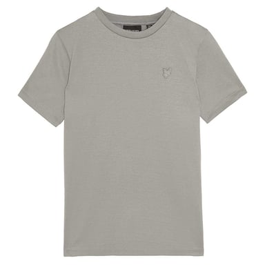 Lyle & Scott T-shirt voor kinderen met geborduurde motieven in dezelfde kleur (Sharkskin)