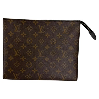 Louis Vuitton Poche Toilette NM kosmetikpåse i brunt läder