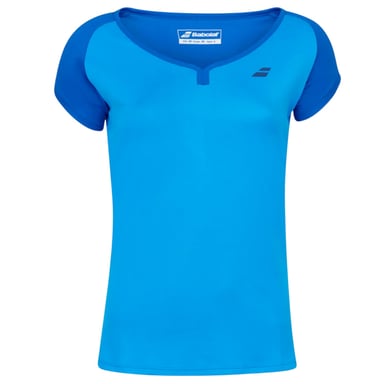 Babolat Girls Play Boat Neck Capped Sleeved T-Shirt (Blue Aster)