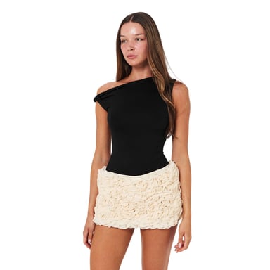 French Connection Womens/Ladies One Shoulder Top (Black)