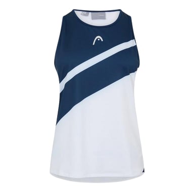 Head Womens/Ladies Crew Neck Tennis Tank Top (White/Navy)