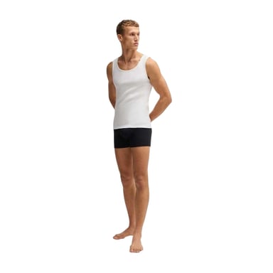 Boss Mens Scoop Neck Regular Tank Top (Pack of 3) (White)