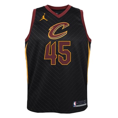 Nike NBA-basketbalshirt van polyester voor jongens van de Cleveland Cavaliers (Zwart)