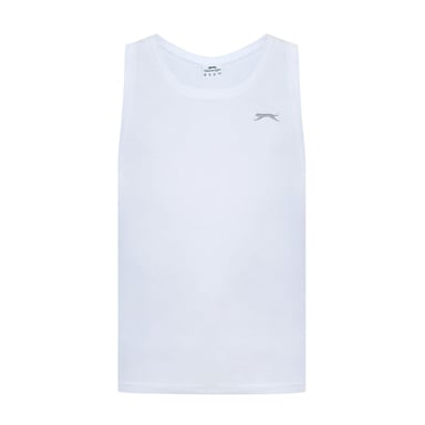 Slazenger Mens Cotton Sleeveless Vest Top (White)