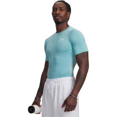 Under Armour Mens HeatGear Training T-Shirt (Blue Haze/White)