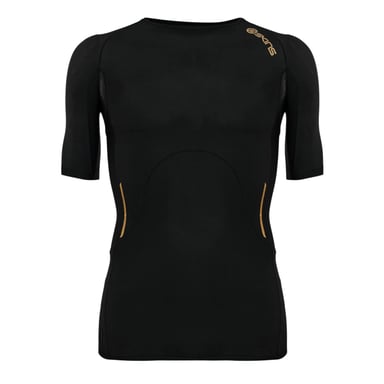 Skins Mens A400 Geometric Pattern Compression T-Shirt (Black)