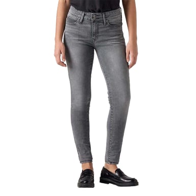Levis Womens/Ladies 711 Double Button Skinny Jeans (Light Grey)