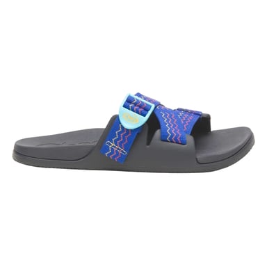 Chaco Unisex Adult Wave Pattern Flatform Slides (Blue)