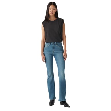 Levis Womens/Ladies High Rise Flared Jeans (Light Blue)