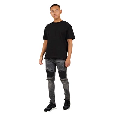 Brave Soul Mens Washed Denim Jeans (Black)