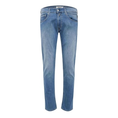 Replay Mens Cotton Denim Straight Jeans (Blue)