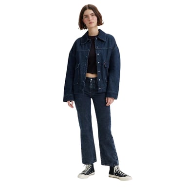 Levis Womens/Ladies Denim Mid Rise Straight Leg Jeans (Navy)