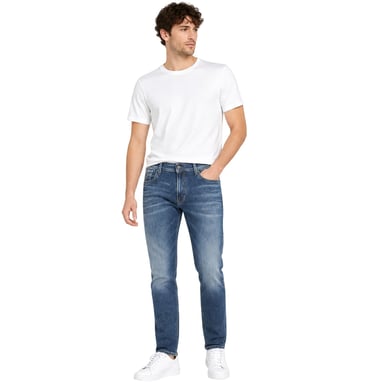 Replay Mens Anbass Cotton Slim Jeans (Blue)